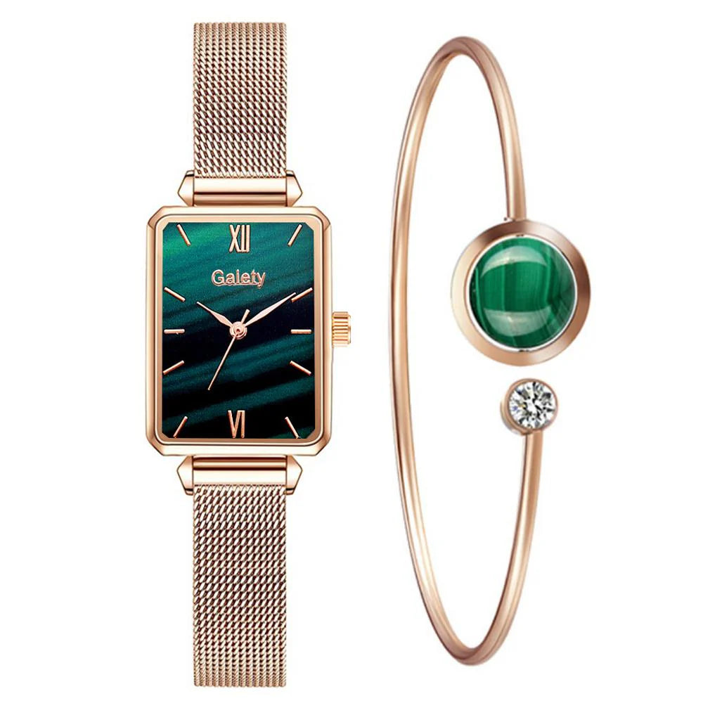 Relógio Esmeralda + Pulseira de Brinde